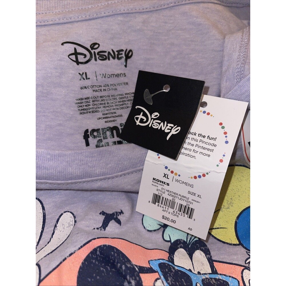 NWT Disney Ladies Size XL All Disney All Day Short Sleeved Top T-shirt - Picture 4 of 4